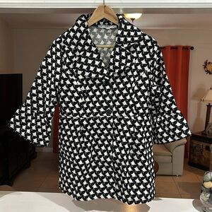 Retro Threads Women’s Houndstooth Lightweight Bell Sleeve Jacket M